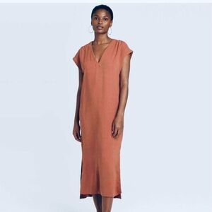 Prologue Coral V-Neck Dress Tunic